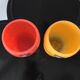 Série de deux vases Léonardo orange et jaune