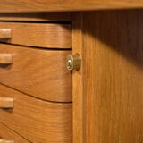 Art Deco Oak Freestanding Desk by Gunnar Ericsson for Facit AB Buromöbel