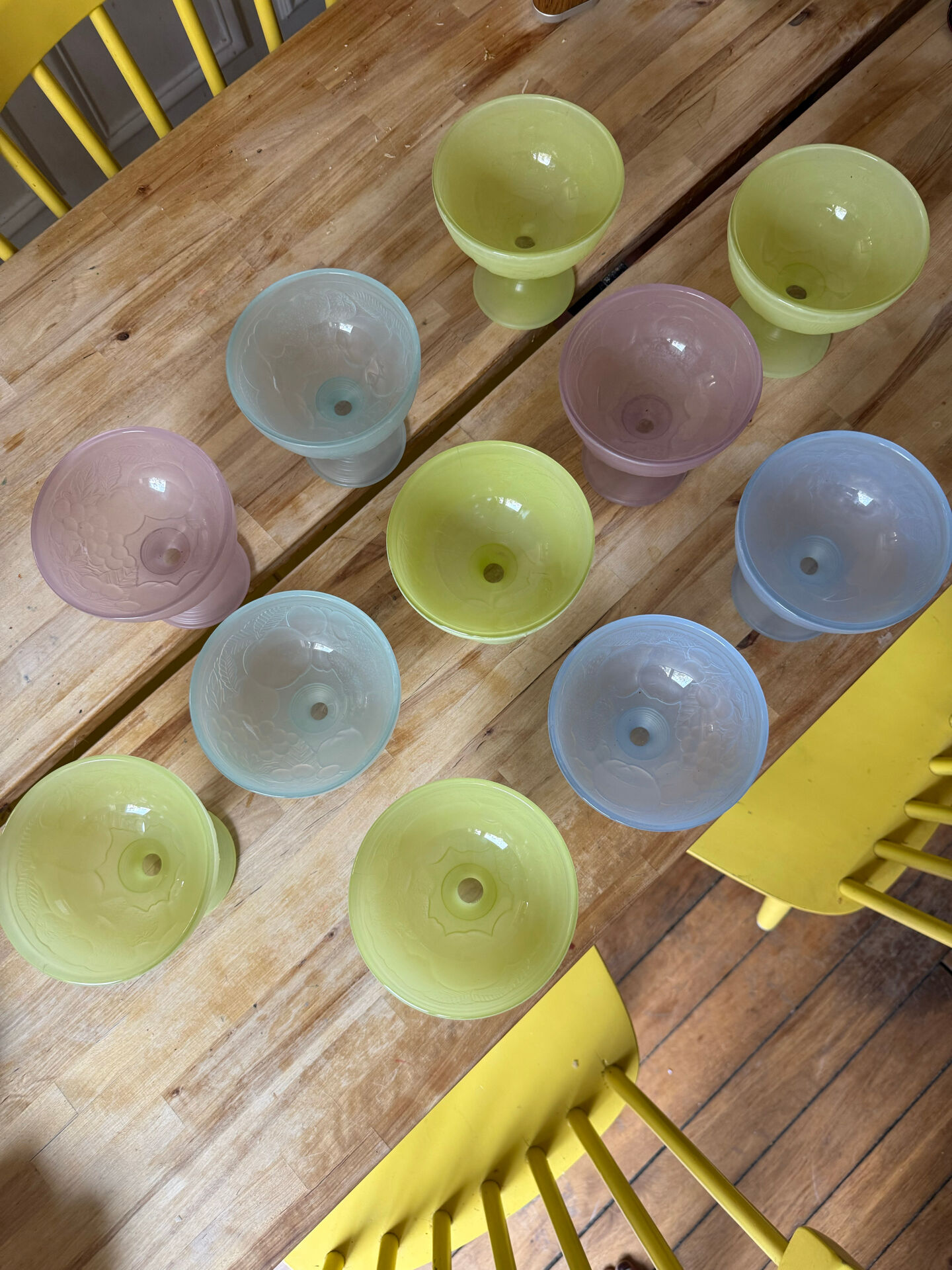 Lot de 11 coupes à glace Luminarc / arcoroc Pastel