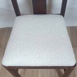 Vintage 70s/80s chair reupholstered in bouclé