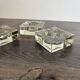 Set of 3 Cubic Glass Candle Holders