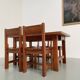 Dining table and 4 chairs, mountain furniture from the 1960s.
