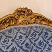 Pair of "Bergère" Armchairs in Gilded Wood in Louis XV Style
