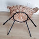 Adult rattan armchair metal feet