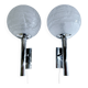 Pair Vintage Brutalist Bubble Glass Sconces