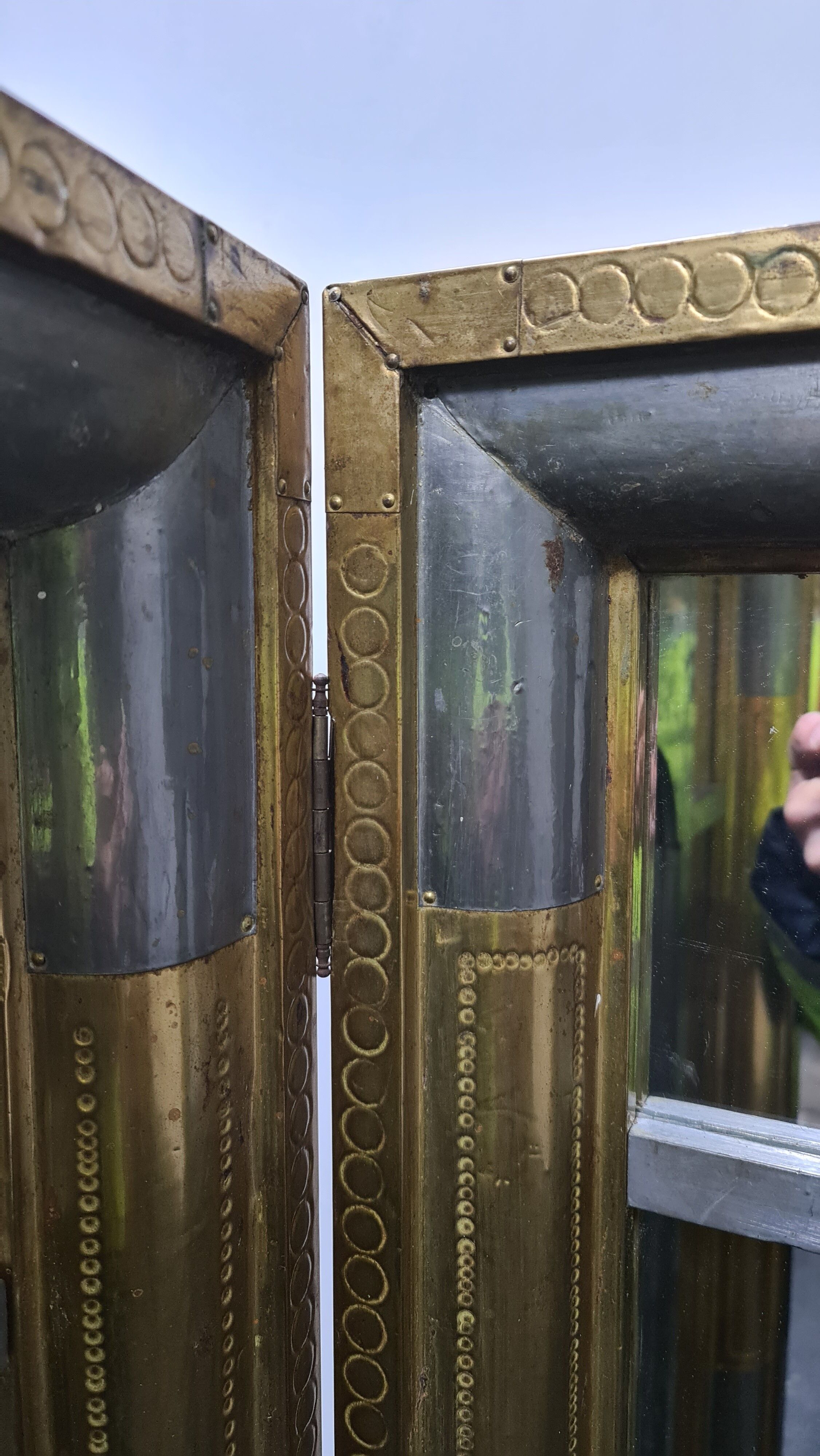 Vintage Brass mirror room divider