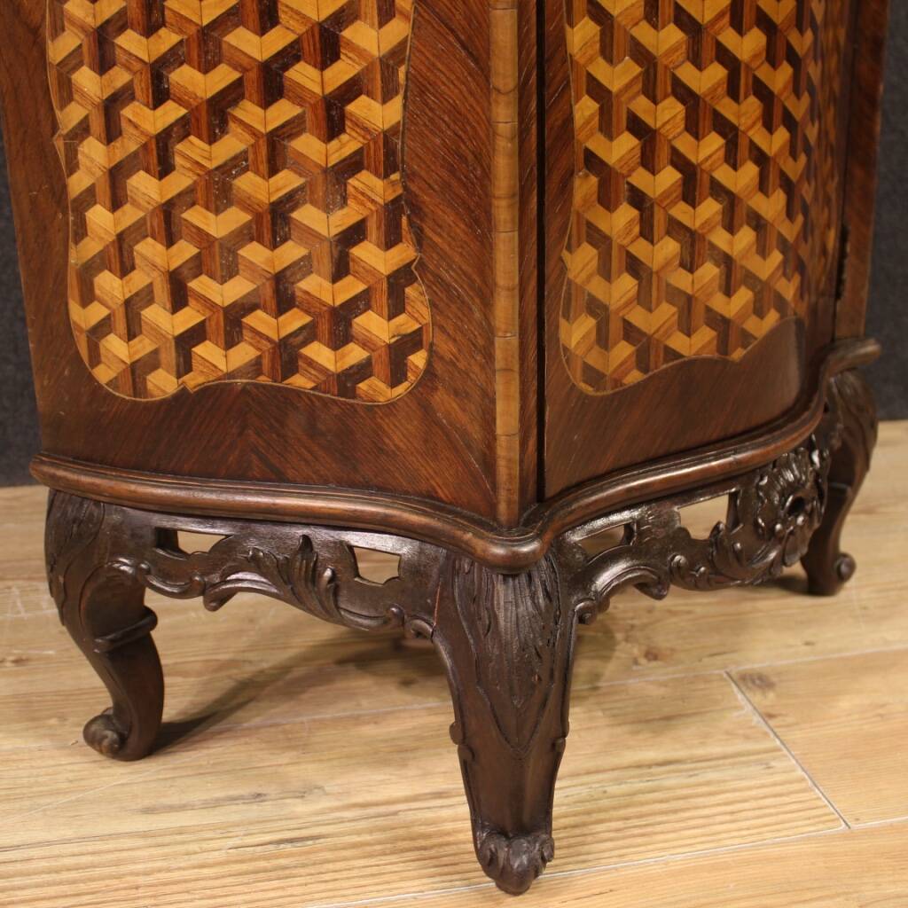 Small French inlaid sideboard from the 20th century