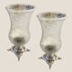 Paire de photophores en verre