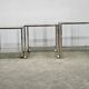 1970s Italian Chrome, Brass and Glass Nesting Tables, Set of Three