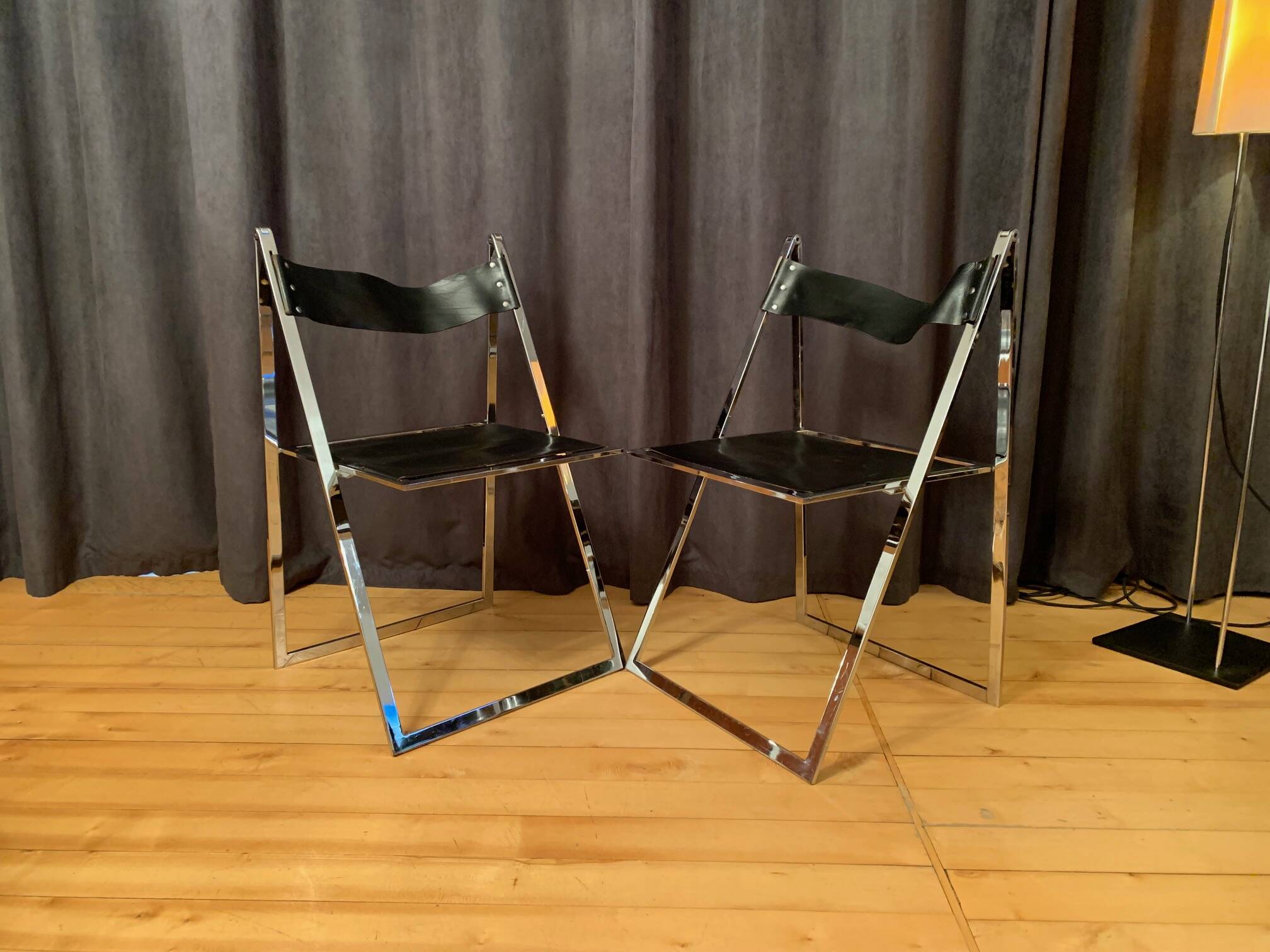 A pair of Elios chairs by Fontoni & Geraci, Italy, 1960s