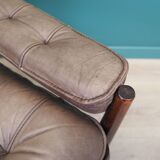Leather armchair, Danish design, 1960s, manufactured by Genega Møbler
