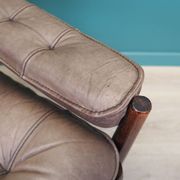 Leather armchair, Danish design, 1960s, manufactured by Genega Møbler
