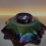 Prachtige schaal in iriserend glas met decor van dragon en lotus fenton