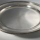 Round silver metal outline water leaf decoration, Félix Frères Goldsmith