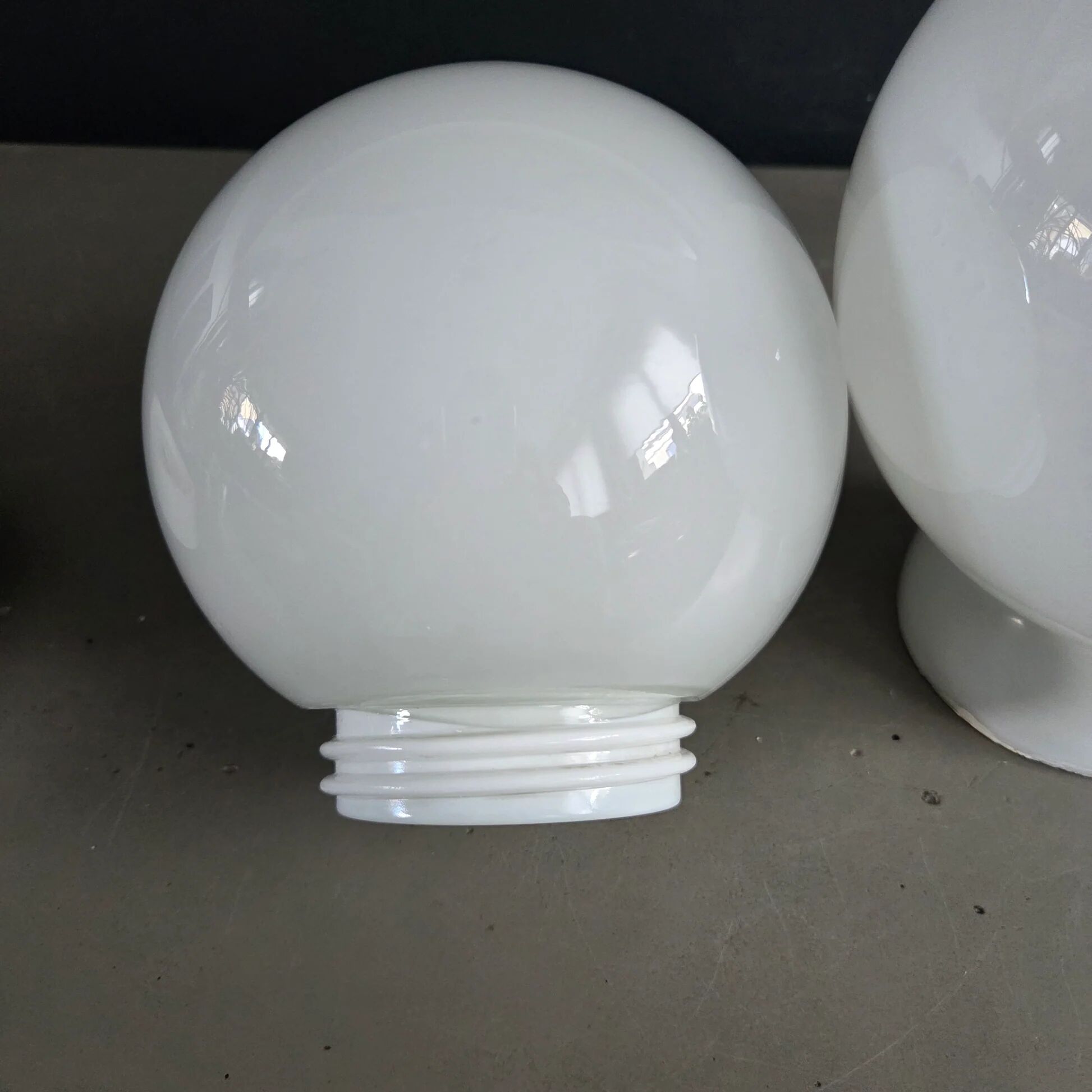 Pair of wall lights / ceiling lights with ceramic bases.