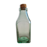 Green blown glass bottle