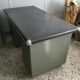 Industrial office minister green metal workshop double drawer box