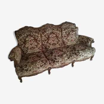 Classic-style velvet sofa