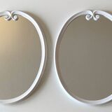 Pair of oval mirrors 39x49cm