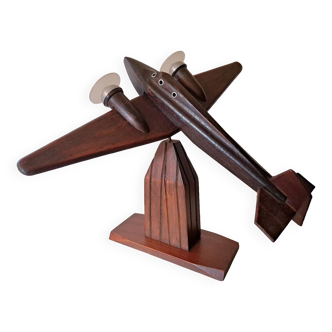 Vintage art deco wooden plane