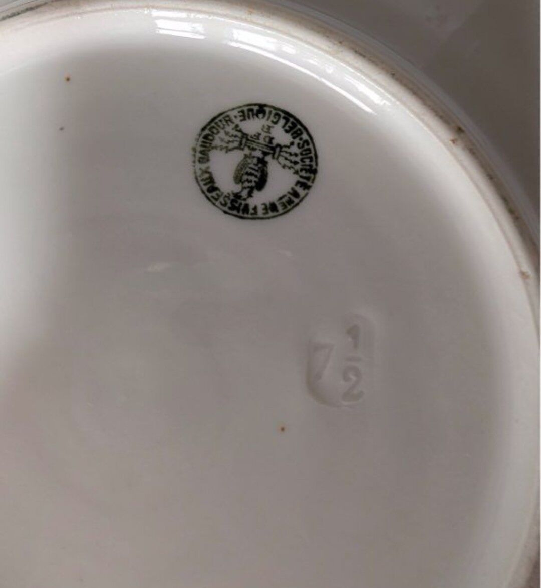 Antique service 31 pieces – S.P.M. Walküre Bavaria – Empire Green & lace