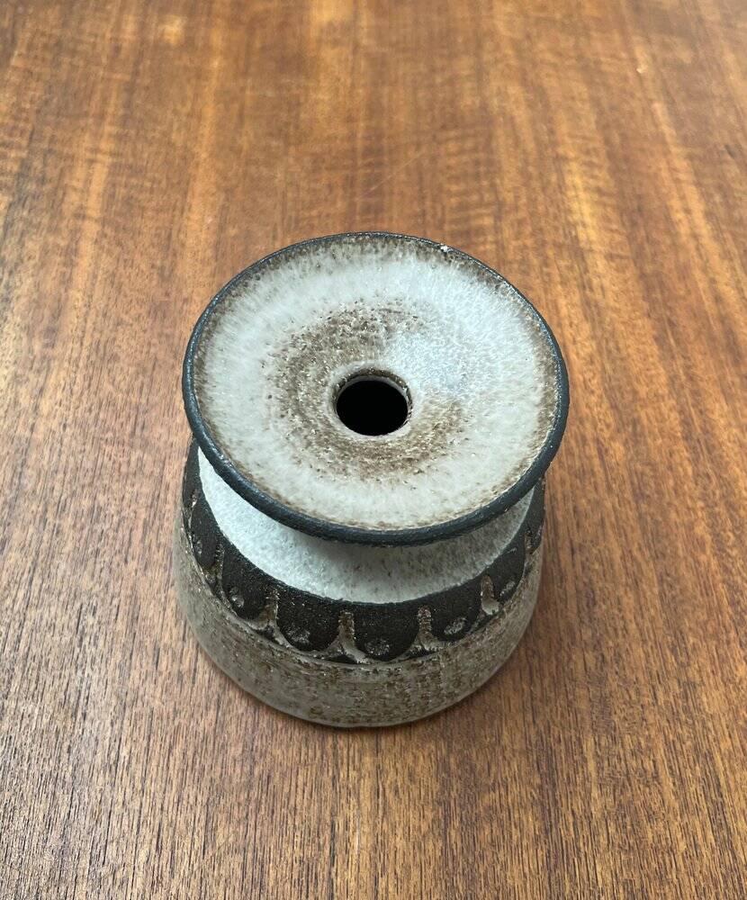 Danish Scandinavian pottery vase from the mid-century Lovemose Denmark, 1960s.