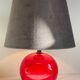 Red ceramic lamp from the 80s/90s