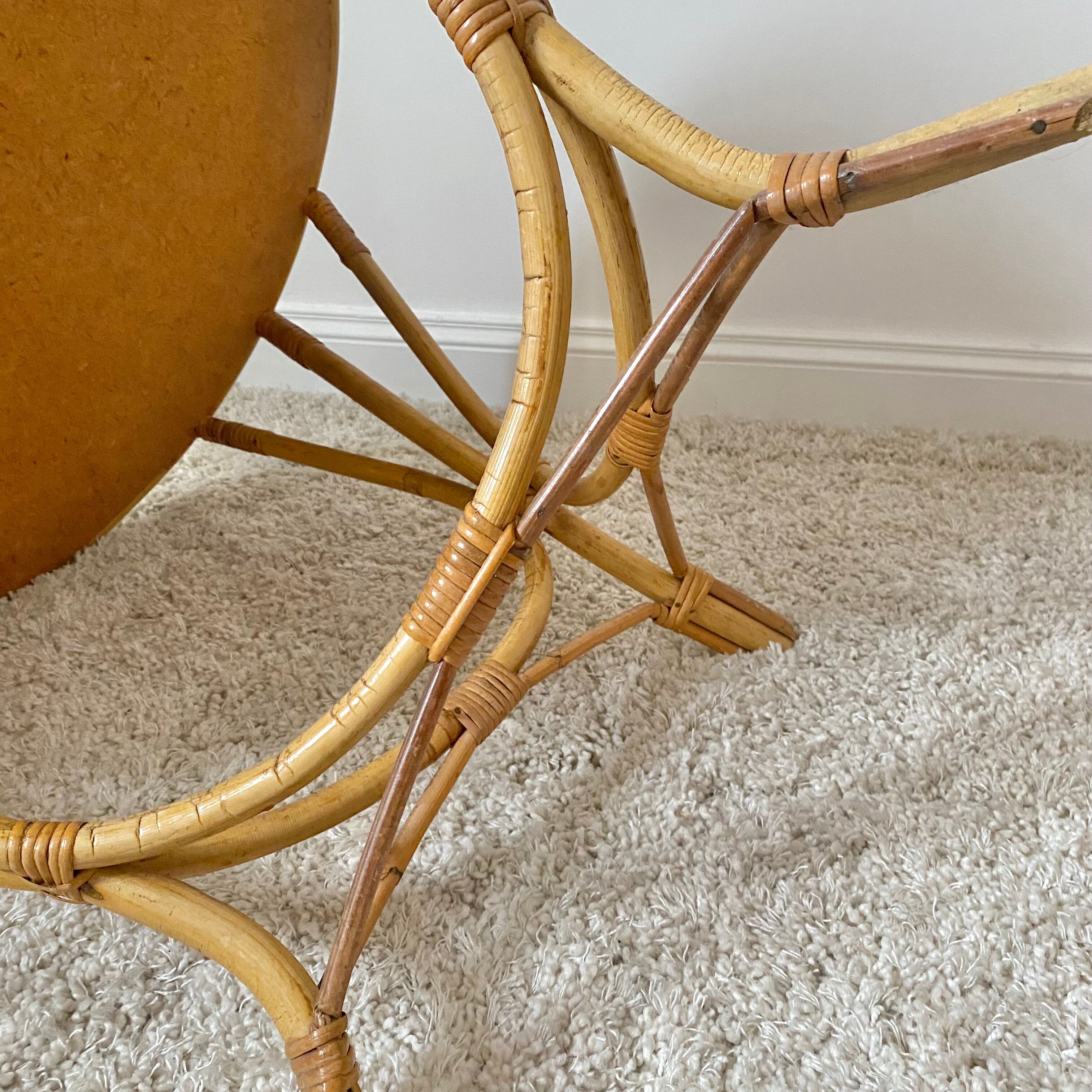 Triod rattan coffee table 1960S