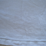 Vintage white damask tablecloth