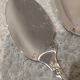 2 individual metal silver-plated sauce spoons by Christofle Marly