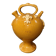 Glazed terracotta gargoyle decorated with fleur-de-lis.