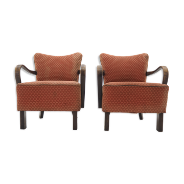 Pair of Art Deco Armchairs by Jindrich Halabala, 1930s