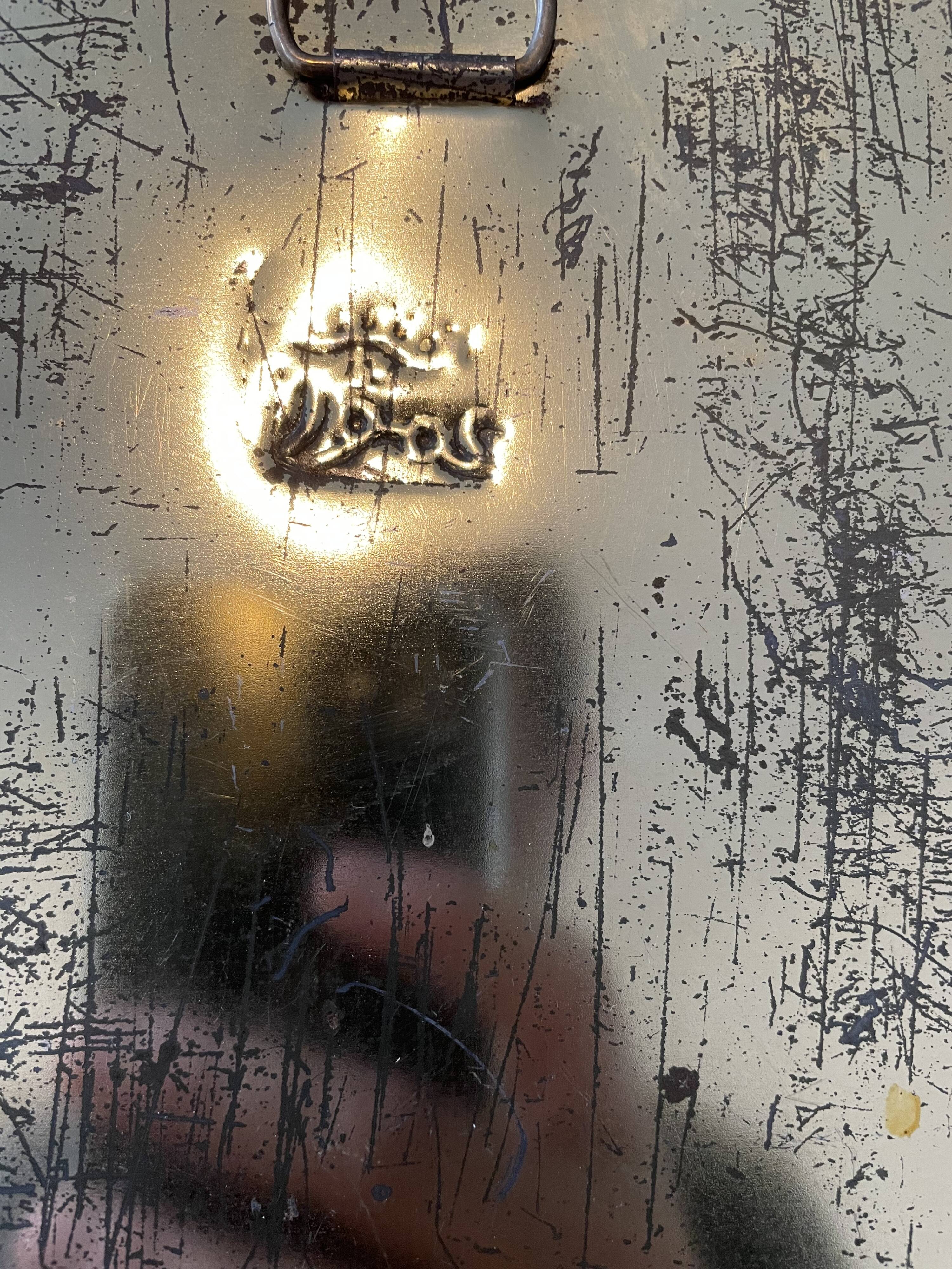 Set of 4 vintage brass mirrors