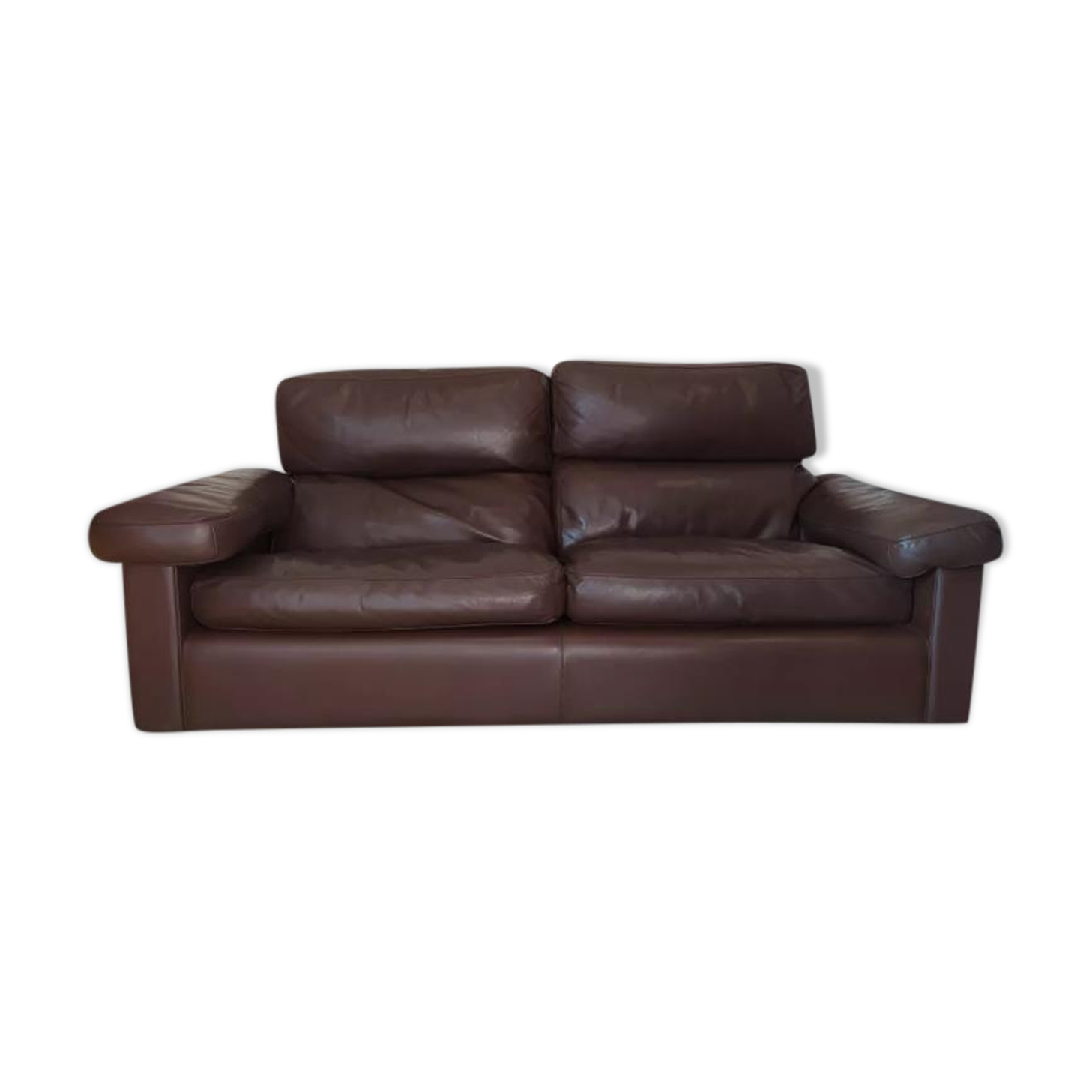 Italian leather sofa Poltrona Frau by Tito Agnoli