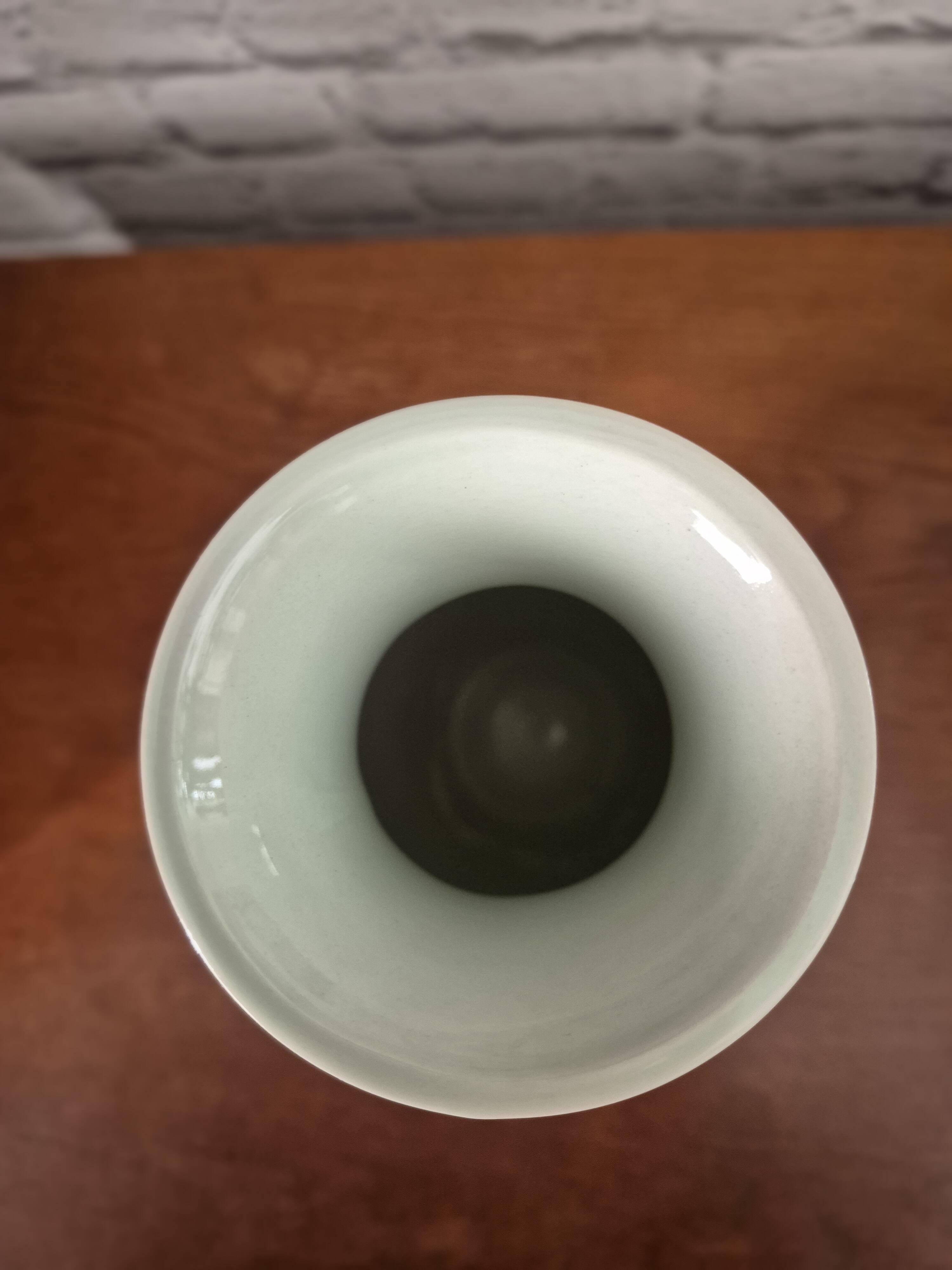 Villeroy and Boch Vintage Green Peacock Vase