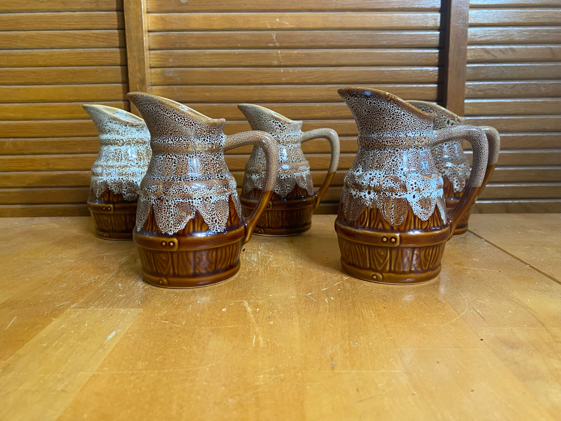 Series 5 Jug Barrel Shape REVOL Flamed Ceramic 1/4 Litre Vintage