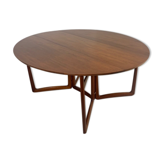 Drop leaf dining table model 20/59 by Peter Hvidt & Orla Mølgaard Nielsen, Denmark, 1950s