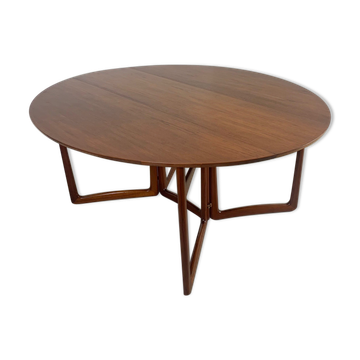Drop leaf dining table model 20/59 by Peter Hvidt & Orla Mølgaard Nielsen, Denmark, 1950s