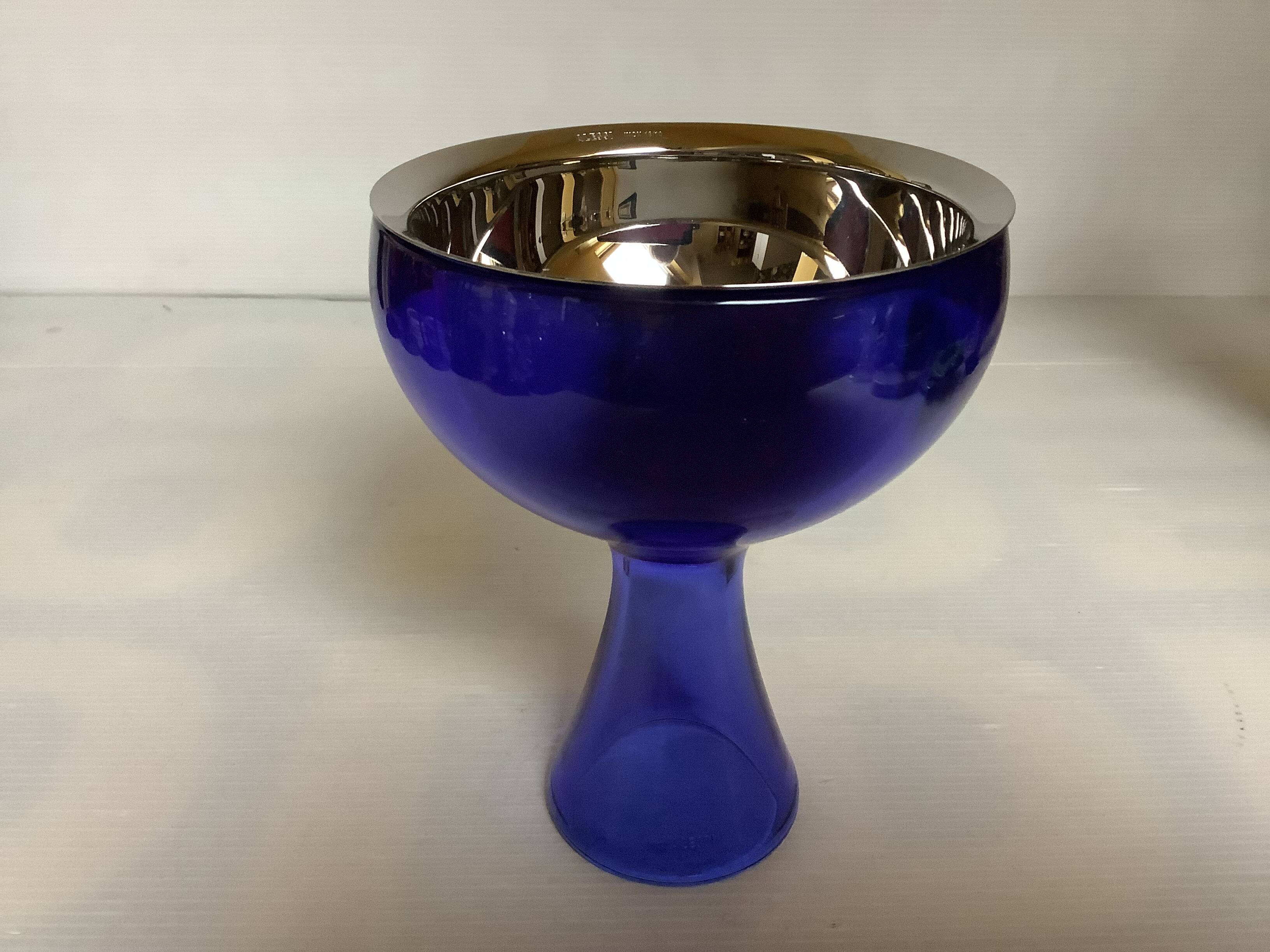 Alessi cobalt blue trinket tray 2002