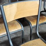 Six Mullca School Chairs 510 feet tapered