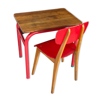 Desk and school chair set