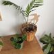Vintage rattan cache pot
