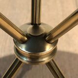 Round brass and mahogany sofa end from Jansen