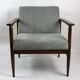 Fauteuil classique en velours côtelé, années 1970