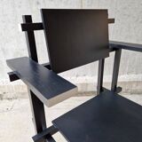 Vintage Gerrit Rietveld high chair replica, 1980s