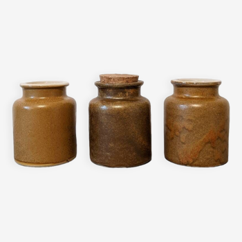Trio of mustard pots
