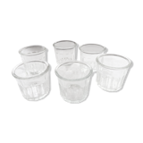 6 old glass jam jars