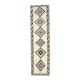 Vintage Turkish Oushak Handmade Wool Cotton White Runner Rug 90x338
