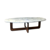 Table basse marbre et bois