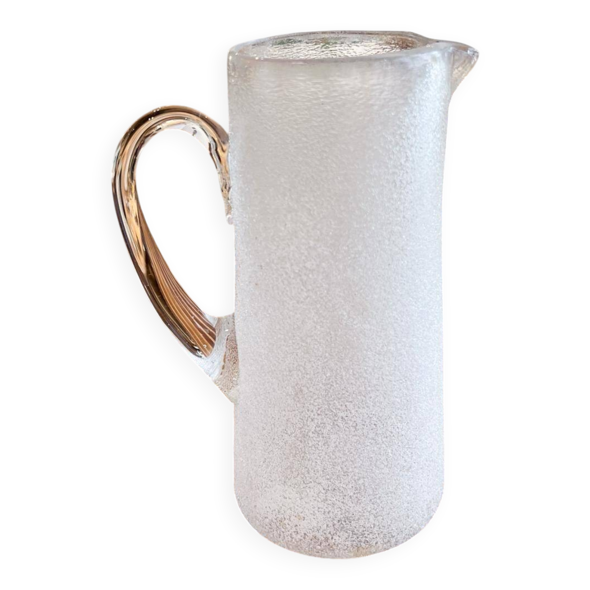 Carafe verre soufflé granité